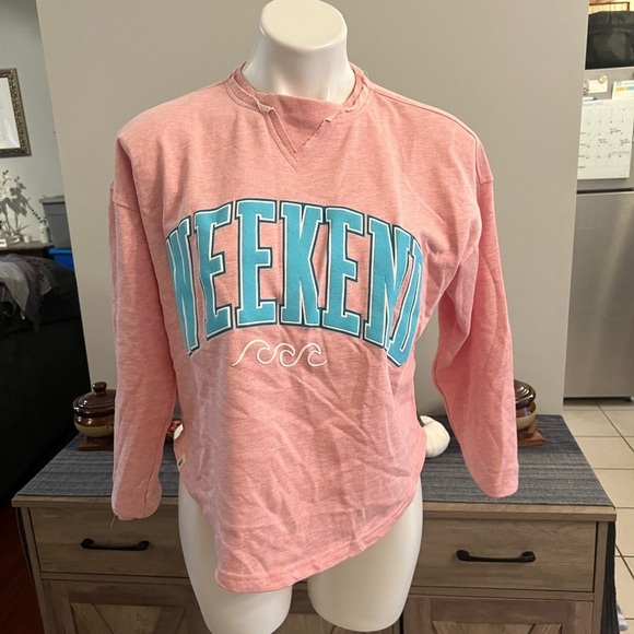 Simply Southern Weekend peach sweatshirt - Picture 2 of 4